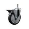 Service Caster 5'' Thermo Rubber Wheel Swivel 7/16'' Grip Ring Stem Caster with Brake SCC-GR20S514-TPRB-PLB-716138 - alternate 1